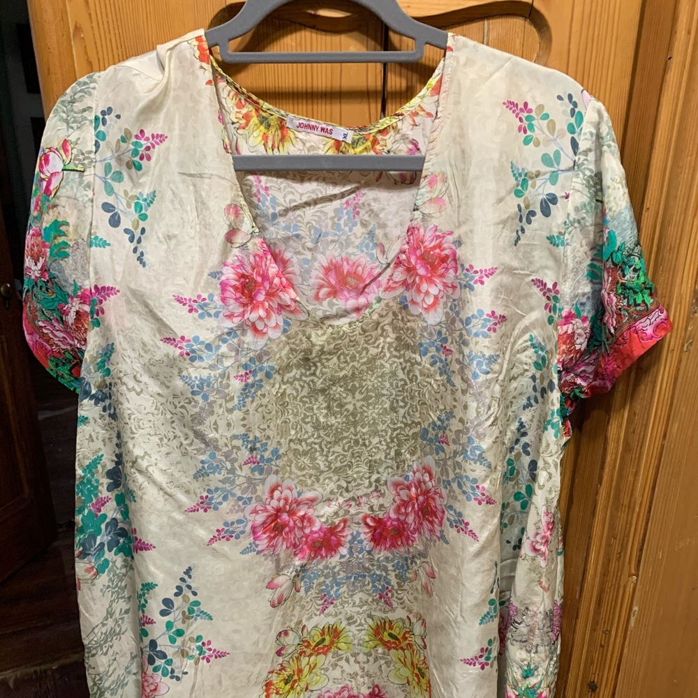 Johnny was silk tunic